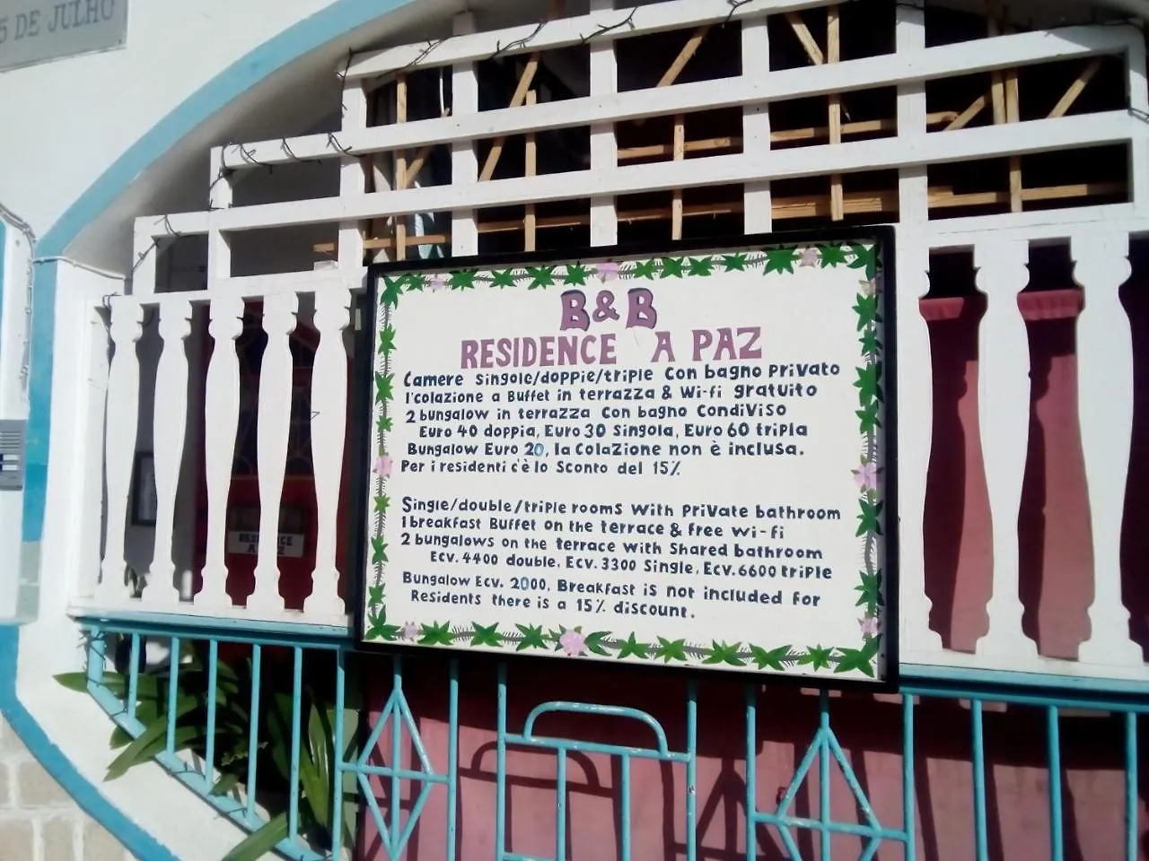 ** B&B Residence A Paz 살 레이 카보베르데